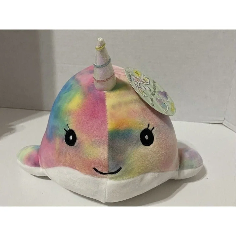 Kellytoy Squishmallow Plush 11.5 Narwhal Tie Dye Exclusive‎ Limited Edition New